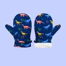Binomata 1 双幼儿男孩和女孩卡通设计防水保暖冬季手套，S 码适合 6-18 个月，M 码适合 1-3 岁，户外雪地滑雪手套