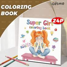 GDTME Un libro para colorear sobre el poder de las niñas: adecuado como regalo de Acción de Gracias, cumpleaños o graduación, se puede regalar a novias, familiares o amigos, la portada usa papel perlado, páginas interiores de 120g, 7.9x7.9 pulgadas - El poder de las chicas - Ver 11