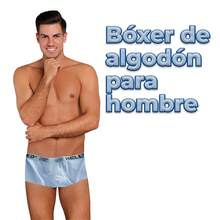 Bóxer de algodón para hombre, ropa interior - Verde - Ver 2