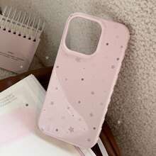 KAIWD 1 chiếc ốp lưng màu hồng ổi và tím nâu hình ngôi sao tương thích với iPhone 17 Pro Max, Apple 15 màu hồng hình ngôi sao graffiti tương thích với Apple 16 Pro Max, kiểu dáng tối giản Hàn Quốc cho iPhone 17, 13 inch, 15 inch, vỏ mềm, ngọt ngào, nữ tính, hình học, tối giản, tươi mới, mềm mại, phong cách . - Màu Hồng baby - Xem 4