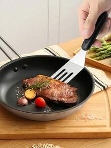 Mini Style Pancake Fruit Pan Fry Shovel Teppanyaki Beef Chop Shovel Japanese Cuisine Small Leaky Shovel Cooking Tool Japanese Cuisine Shovel Teppanyaki Stainless Steel Beef Chop Shovel Browni Tiramisu Cake Small Leaky Shovel Cooking Tool - Multicolor - View 7