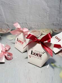 Cutie de bomboane romantice de Ziua Îndrăgostiților cu 6/12 buc, cutie cadou de ciocolată pentru petrecerea de Ziua Îndrăgostiților, ambalaj pentru favoruri - Multicolor - Vizualizare 1
