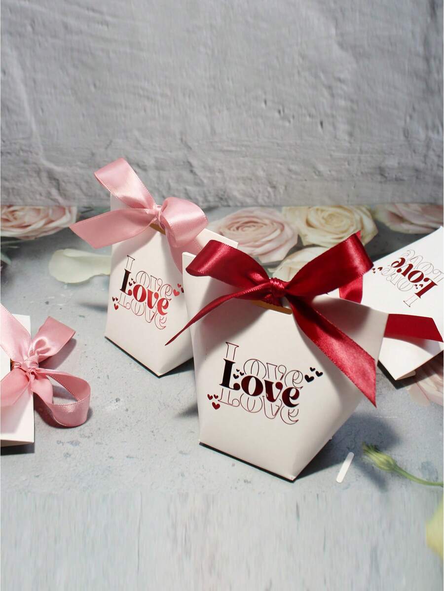 Cutie de bomboane romantice de Ziua Îndrăgostiților cu 6/12 buc, cutie cadou de ciocolată pentru petrecerea de Ziua Îndrăgostiților, ambalaj pentru favoruri - Multicolor - Vizualizare 1