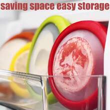 Juego de 4 piezas de contenedores herméticos para almacenamiento de frutas y verduras con tapas, organizador reutilizable para refrigerador para aguacate, tomate y frutas, accesorio de cocina a prueba de óxido para mantener la frescura de los productos por talla grande tiempo - Multicolor - Ver 4