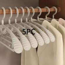 12PCS/6PCS Durable Plastic Hangers - Extra Thick, Wide Shoulder Design, 360-Degree Rotatable Hooks, Non-Slip & Polished Finish. Suitable For Adult Clothing.