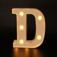 26 Letter LED Lights Luminous Number 0-9Lamp Wedding Birthday Christmas Decoration Decoration Night Light Party Bedroom 16CM Height (Without Battery) - White - View 27