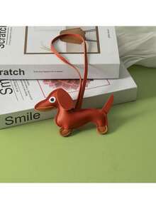 Cute Dachshund Leather Keychain Lucy Girls Inspired Bag Hanger Dog Car Ornament For Pet Lovers Key Ring Gift - one-size - View 7