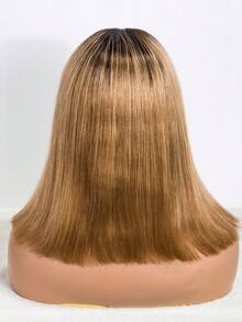 QVR QUEEN VIRGIN REMY QVR 高光泽波浪卷蕾丝前假发，真人发直发波浪卷蕾丝前假发，预先拔毛并带有婴儿发。 - S4/27/613 - 查看 4