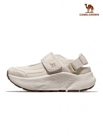 CAMEL CROWN Non-Slip Outdoor Sports Shoes For Women, Thick-Soled Chunky Sneakers, Hollow Breathable Casual Shoes
