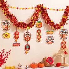 2026 Chinese New Year Decorations With Red And Gold Tinsel Colorful Ball And Hanging Decoration Lunar Year Of Horse Spring Festival Decorations And Supplies For Home