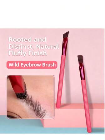 方形多功能眉刷，3D立体眉形修饰工具，含遮瑕膏（仅刷子，不含眉粉）