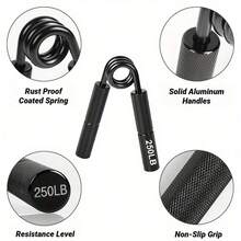 Dụng cụ tăng cường sức mạnh tay bằng kim loại, chịu tải 50lbs-300lbs, cải thiện sức mạnh ngón tay, luyện tập sức mạnh cầm nắm, tăng cường sức mạnh cơ bắp, dụng cụ tập luyện cánh tay, thiết bị phục hồi chức năng cổ tay. - Nhiều màu - Xem 6