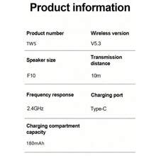 TWS 真无线蓝牙耳机 5.3 无线骨传导耳机 夹耳式 音乐降噪 高清通话 运动游戏耳机 - 卡其色 - 查看 9