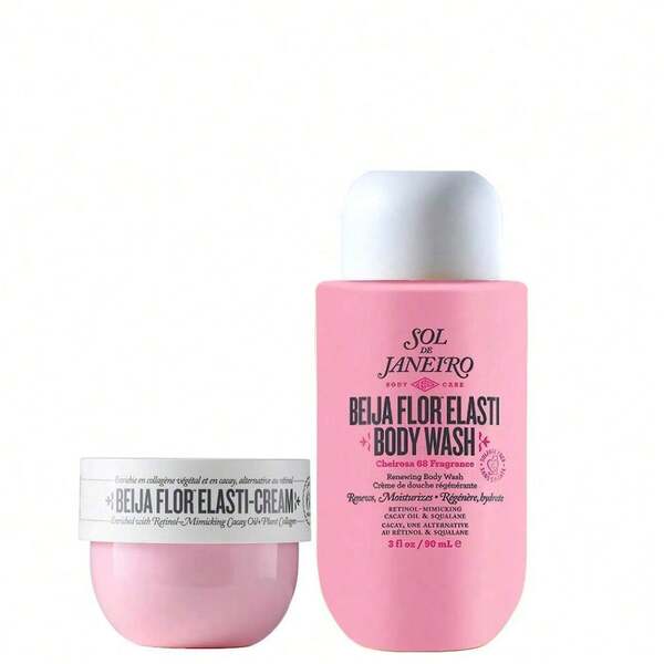  Sol De Janeiro Beija Flor Cream 0.84 Oz/25ml Body Cream & Body Wash 3.6oz/90ml