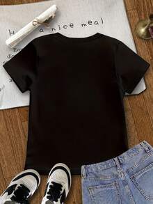 Camisetas interiores para niñas preadolescentes - Negro - Ver 2