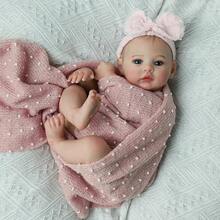 Realistic Reborn Dolls Girl 20 Inch Real Life Newborn Doll With Soft Weighted Body Toy For Kids Age 3+ - 粉色 - 查看 4