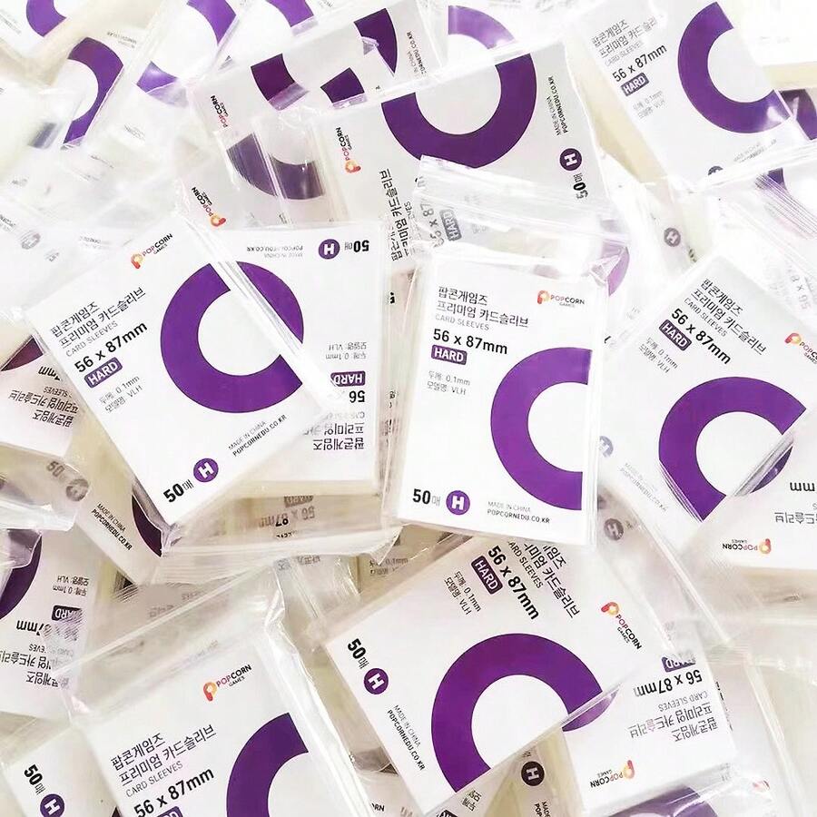 1pc Thick Transparent High-Clear Photo Sleeve, Korean Style Purple Popcorn Card Holder - Multicolor - View 1