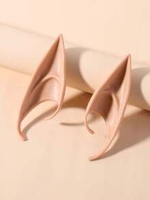 1 Pair Fashionable Minimalist Exaggerated Party Elf Ear Shaped Plastic Earrings - Multicolor - View 3