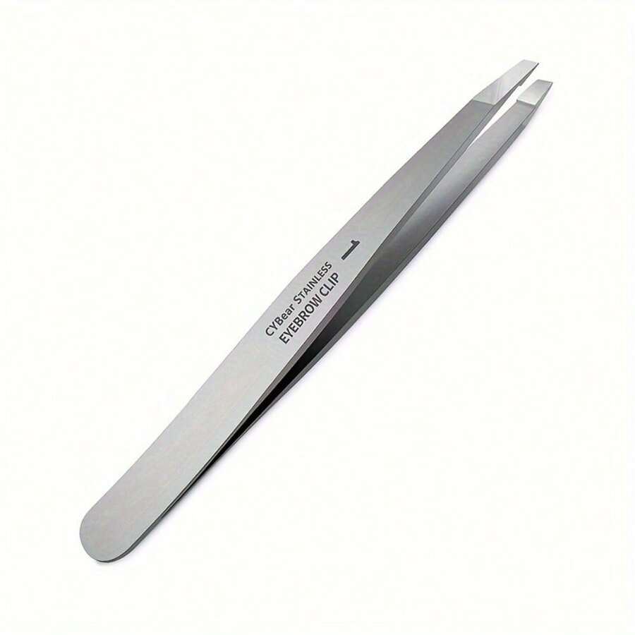 A Professional Stainless Steel Tweezers For Hair Removal - Perfect For Removing Facial Hair, Ingrown Hairs, And Splinters - 銀色 - 查看 1