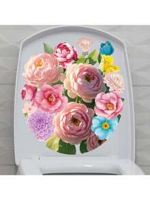 1pc Bright Flower Decorative Sticker PVC Sticker Removable Self-Adhesive Easy-Tear Sticker Home Decor To Brighten Your Life Holiday Decorations Birthday Graduation Gift - Multicolor - View 8