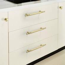 1 pezzo Maniglia in lega di alluminio stile europeo per anta di armadio, colore nero, oro, nichel, per maniglie e pomelli di mobili da cucina, cassetti, ante di mobili - Multicolore - Visualizzare 8