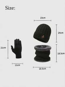 Men Hat Set - Black - View 4