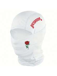 1/2/3/5pcs BackWOODS Balaclava Hat - Windproof, Dustproof, Breathable Face Mask With Letter Design - Fully Covered Neck Cover, Suitable For Cycling, Running, Skiing - , Black/White/Blue - Perfect For Cold Weather And Pollution Protection, Outdoor Sports Accessories, Sports Design, Structure, Neck Warmth, Outdoor Enthusiasts.