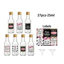 3/27pcs Birthday Mini Wine Bottles, Beverage Dispensing Bottle Plastic Material Transparent To See Contents, Equipped With Lids And Labels, Suitable For Gift-Giving, Various Liquid Containers, Ideal For Birthday Parties, Full-Moon Feasts, New Year, Weddings, Anniversaries, Picnics, Weekend Gatherings, Dining Table Decoration, Cinemas And Decorations For Parties Of All Sizes - Transparent 1 - View 15