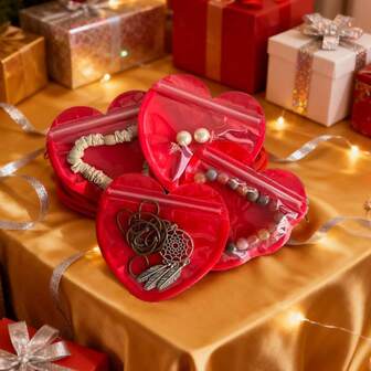 10 PIEZAS Bolsa con forma de corazón - ¡Perfecta para regalos de cumpleaños de niños, Día de San Valentín y bodas!