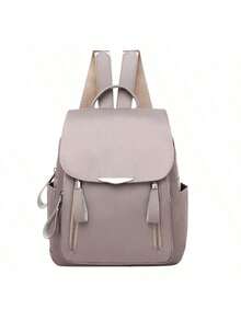 Women's Outdoor Simple Oxford Zipper Backpack Multi-Purpose Travel Bag - Multicolor - View 11
