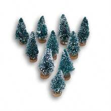 Mini Sisal Trees With Bases For Tabletop Model Train Diorama Craft Bottle Brush Christmas Pine Trees - 2.375 Inch -10 Count - màu xanh lá - Xem 2