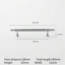 1 pezzo Maniglia in lega di alluminio stile europeo per anta di armadio, colore nero, oro, nichel, per maniglie e pomelli di mobili da cucina, cassetti, ante di mobili - Multicolore - Visualizzare 16