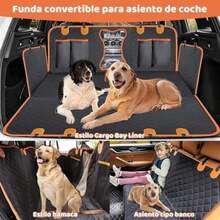 Cubre Asientos para Auto Perro, Cojín para Asiento de Coche para Mascotas, Antideslizante, Impermeable, a Prueba de Arañazos, con Ventana de Malla, Cuerda de  y Correa para Perros(default) - Multicolor - Ver 4