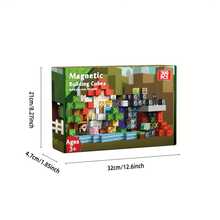 100 Magnetic Building Blocks, Magnetic Building Block Toy, 3D Interlocking Building Blocks, Sensory Development/Hand-Eye Coordination/Cognitive Development Promotion, STEM Educational Toy, Early Childhood Education, Toy For Boys And Girls, Birthday Gift, Christmas Gift. - 岩漿山洞100pcs - 查看 9