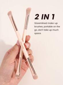 MAANGE 7pcs Professional Aluminum Dual-Ended Makeup Brush Set, Including Blush Brush, Foundation Brush, Setting Brush, Concealer Brush, Contour Brush And Powder Brush, Super Soft Bristles, Portable Makeup Brush Set, Travel Makeup Brush Set, Gift For Women/Girls, Makeup Brush Set, Makeup Brush Set, Makeup Brush Set, Complete Makeup Brushes, Makeup Brush Set, Complete Makeup Tools, Makeup Brush Set, Makeup Brush Gift Set - Dusty Pink - View 9