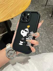A Cartoon Anime SNOOPY Sky Eye Step Black Phone Case, Shockproof Tpu Material Phone Case Can Be Given As A Holiday Gift. It Is Suitable For Apple Phones, And The New Model Is Suitable For IPhone13/14/15/16/17Pro Max Phone Case - Nhiều màu - Xem 2