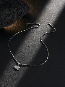 1 chiếc vòng cổ mắt xanh phong cách Punk dành cho nam, thiết kế cao cấp - Bạc - Xem 5