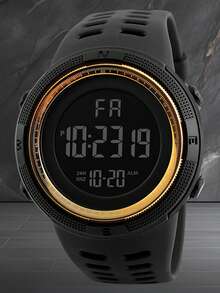 Đồng hồ thể thao điện tử đa chức năng thời trang dành cho nam và nữ, màn hình lớn, ngoài trời - Một cỡ - Xem 6