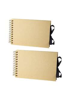 60页（30张）剪贴簿相册，60页DIY剪贴簿相册，采用厚牛皮纸制成，适用于剪贴簿、纪念册等 - 非常适合您的剪贴簿艺术和手工项目、照片打印、工艺纸剪贴簿，可用于婚礼宾客签名册、周年纪念回忆录、家庭DIY剪贴簿等等。 - 彩色 - 查看 13