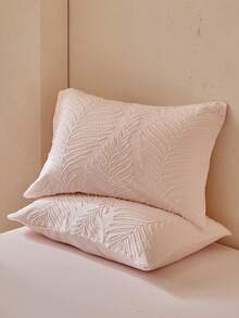 Bộ chăn ga gối đệm polyester họa tiết lá hồng 2/3 chiếc, Bộ chăn ga gối đệm trẻ em hiện đại, dễ thương cho mọi mùa, Bộ chăn ga gối đệm thanh thiếu niên, Mềm mại & thoáng khí, Có thể giặt bằng máy (1 vỏ chăn + 1/2 vỏ gối) - Hồng - Xem 5