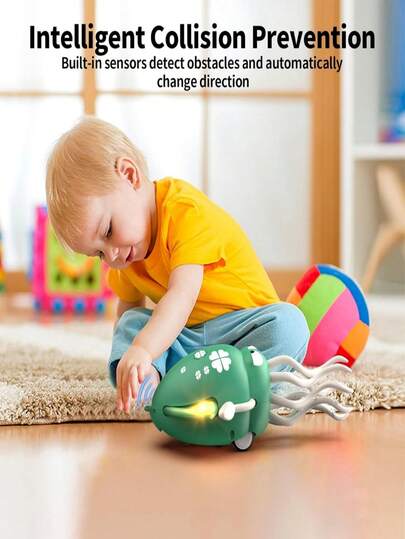 Kids Dancing Octopus Toy, Electric Crawling Octopus Pushup Training Toy With LED Lights, Music And Auto-Avoid Function, Indoor/Outdoor Interactive Crawling, Walking And Fishing Game, Suitable For 3-12 Years Old Boys And Girls, Birthday Gift