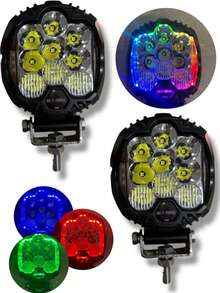 Faro De Reversa En Led Con Contorno Rgb 12/24v 2 Piezas - RGB - Ver 2