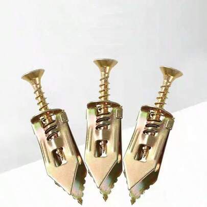 50颗石膏板膨胀螺丝，方便连接石膏板、纤维水泥板、石膏板、灰泥板，镀锌膨胀螺丝，紧固件