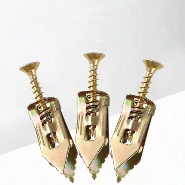 50pcs Drywall Expansion Screws, Convenient For Connecting Drywall, Fiber Cement Board, Gypsum Board, Plasterboard, Zinc Plated Expansion Screws, Fasteners