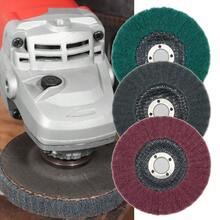 Disco de pulido de fibra de nailon de 125 mm/115 mm, rueda abrasiva no tejida de 5 pulgadas, rueda de lijado rotativa para metal y madera, adecuada para amoladora angular - Multicolor - Ver 1