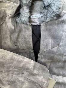 New For 2026: Hooded, Fur-Collared, Padded Coat For Couples, Unisex, Tie-Dye, Thick, Warm Outerwear, Cold Weather, Versatile, Cotton Jacket, Unisex Down Jacket, Plain, Casual, Fuzzy, Zipper, Pockets, Perfect For Everyday Wear - Light Grey - View 12