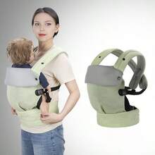 Baby Carrier, Infant Cotton Front & Back Dual-Use Multifunctional Child Carrier Backpack - Multicolor - View 6