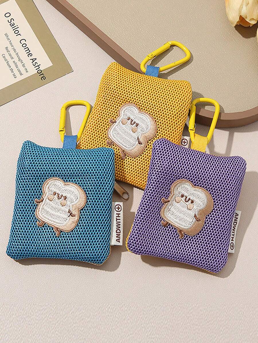 Multifunctional Earphone Case, Cartoon Cute Earphone Pouch, Key Coin Purse Pendant Bag - Multicolor - View 1