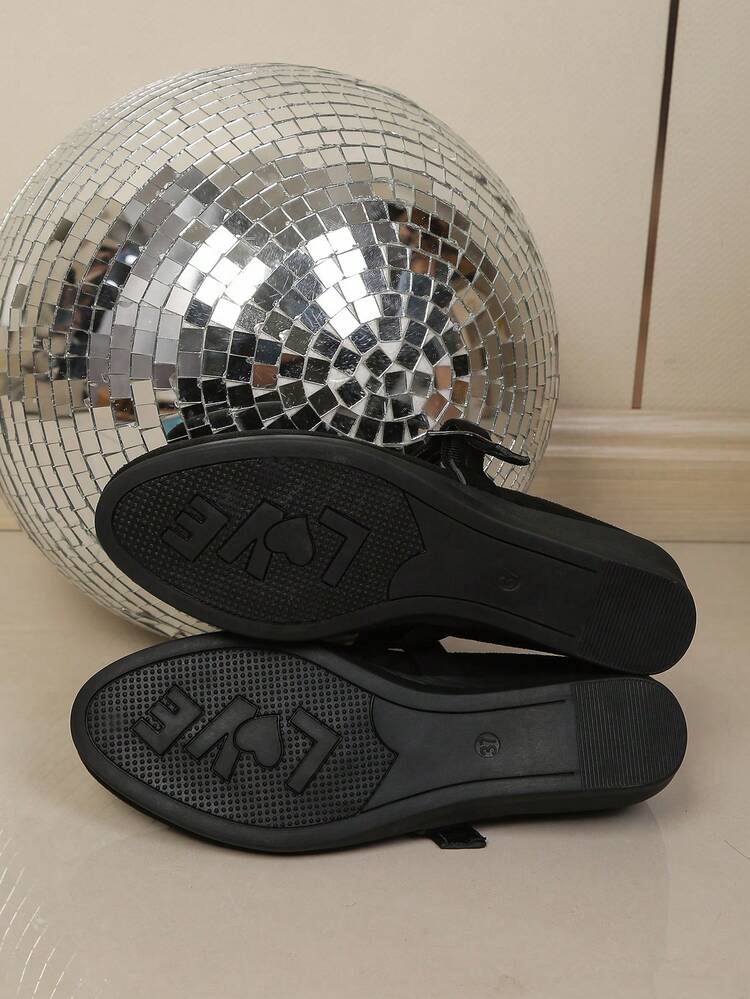 女士坡跟凉鞋，舒适妈妈鞋，镂空透气圆头套脚休闲鞋，大码 - 黑色 - 查看 6