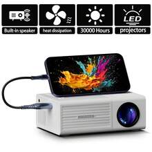 Mini Portable Projector Full HD 1920x1080 Smartphone USB, Cell Phone Projector, Mini Proyector, Outdoor Movie Projector, Pocket Projector, Projector For Movies On Wall, Small Projector, Battery Powered Projector, Mini Projecteur, Projector Portable, Ceiling Projector, Micro Projector, Mini Projecter, Smartphone Projector, Cellphone Projector - EU C Type Plug(220-240V) - View 11